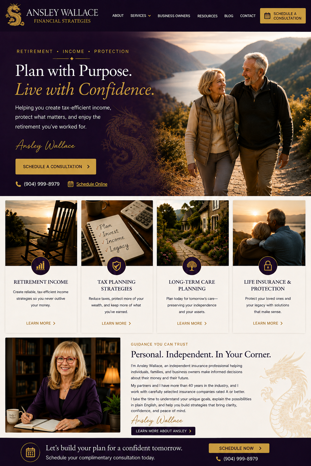 Ansley Wallace Financial Strategies homepage